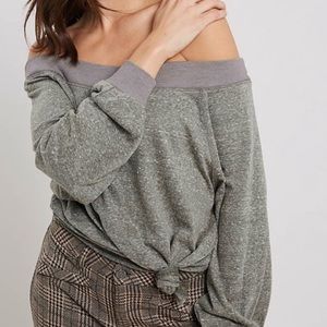 NWT Off The Shoulder Sage Pullover Sweatshirt
